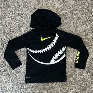 Black Nike Toddler Dri-Fit hooded Long sleeve size 4